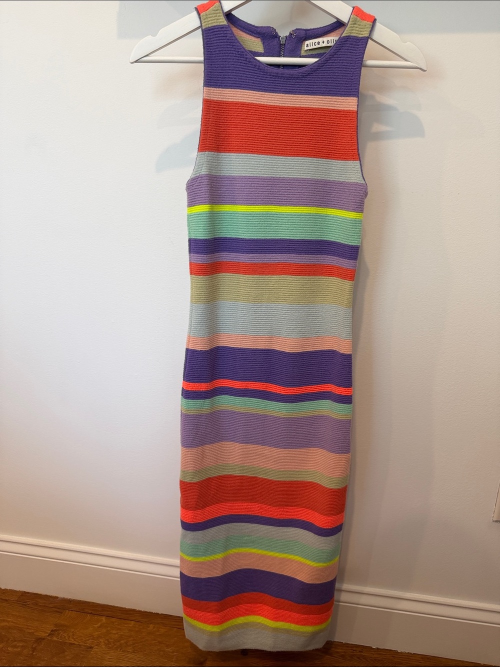 Alice + Olivia Multicolor Striped Knit Dress